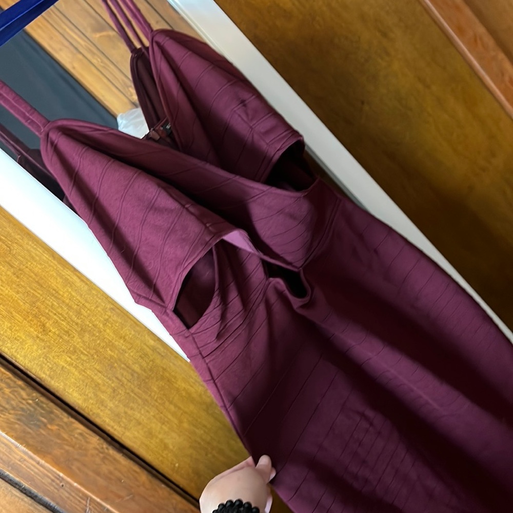 Fashion Nova Burgundy Midi Dress